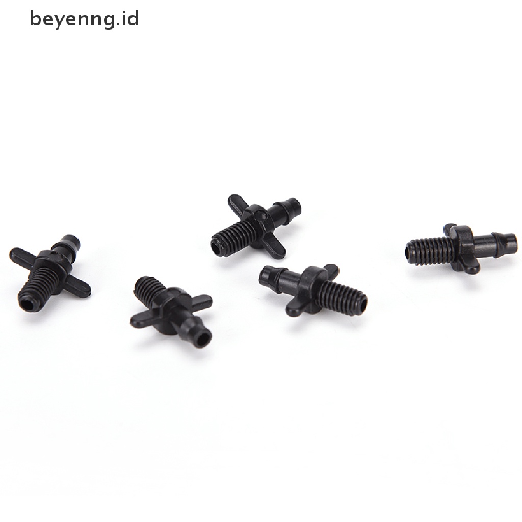 Beyen 50pcs4/7mm Splitter Adapter Konektor Barb Dan Selang Irigasi Taman Fitgs 6mm ID