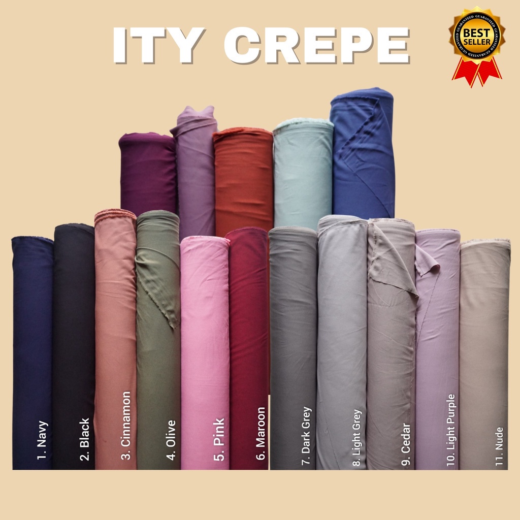 Kain ITY Crepe ITY Crep dan Moss Crepe MossCrepe WollyCrepe Wolli Crepe Wolly Crepe
