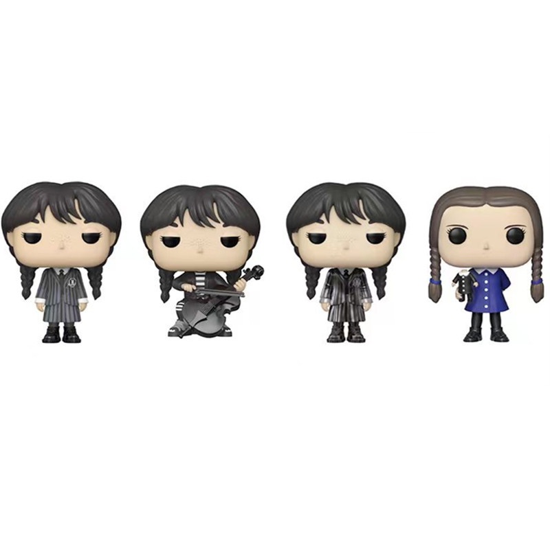 Funko POP Anime The Addams Family Action Figure PVC Rabu Addams811# 1309# 1310# 1311# Mainan Model Boneka Patung