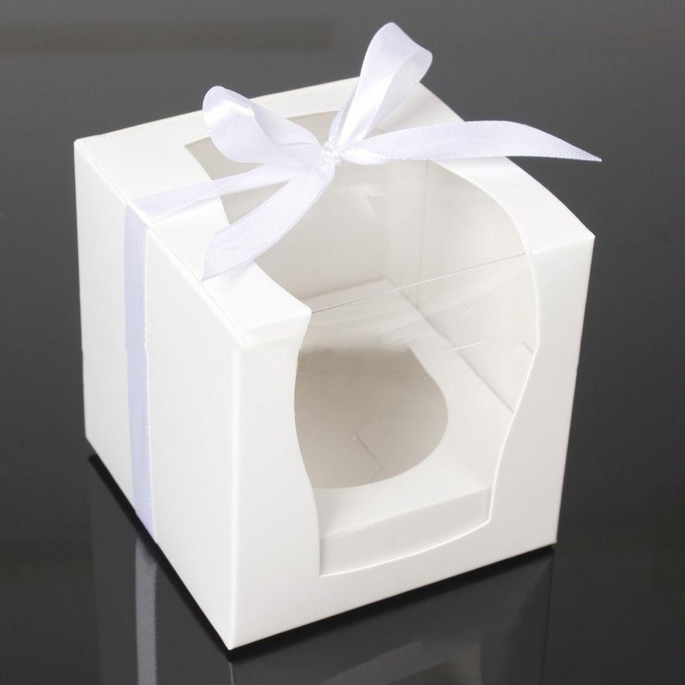 R-FLOWER 12pcs Kotak Cupcake Baru Removable Inner Tray Packaging Pastry Muffin Box