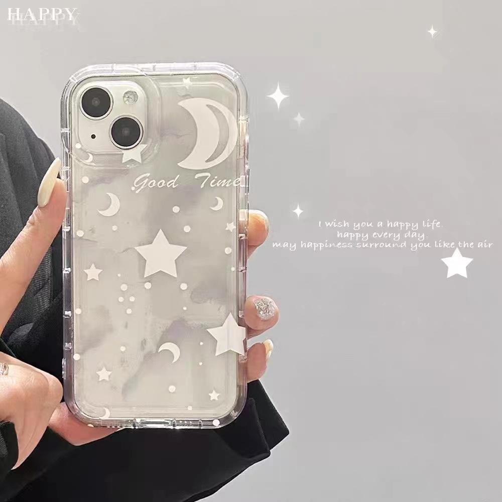 IPHONE Casing Ponsel Iphone11 Cocok Untuk 14 14pro 14plus 13 13mini 13pro 13prm iPhone12 7Plus 8Plus Xr XS 13 12mini Pro Max Empat Sudut Casing Ponsel Transparan Tahan Guncangan