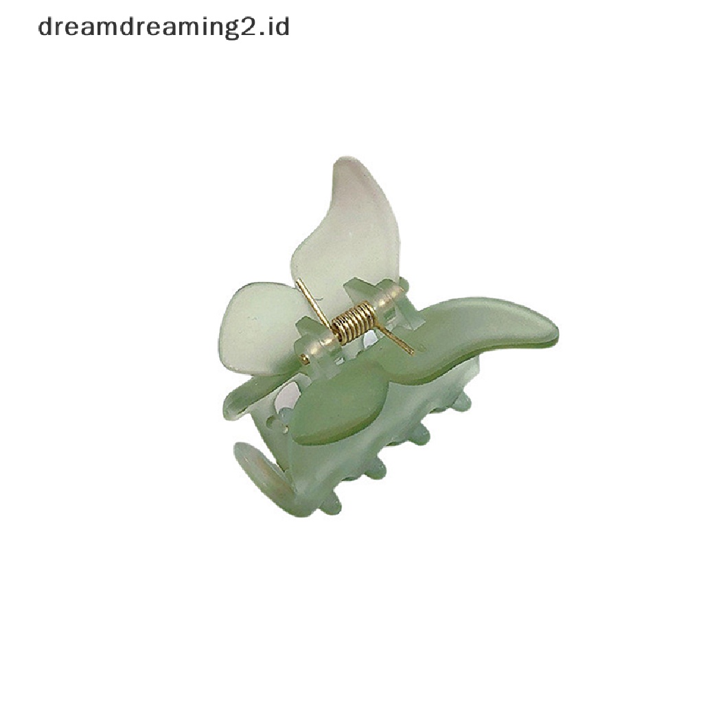 (dream) New Butterfly Hair Claw Pearl Sweet Hair Clips Resin Hair Klem Jepit//