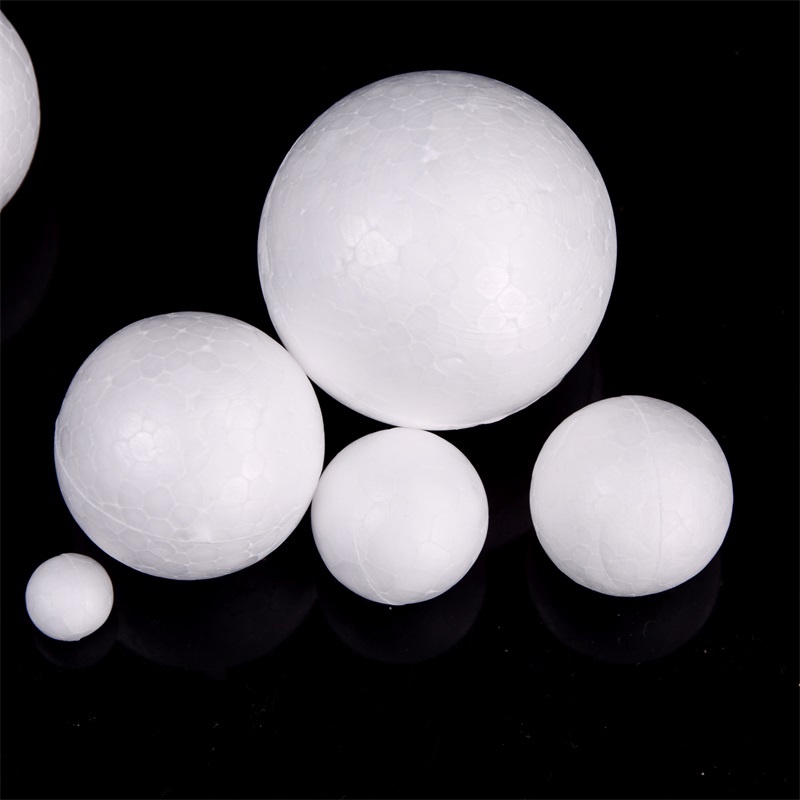 [Brightnessdin1] 20pcs 10-40mm Modelling Bola Busa Styrofoam Polystyrene  20modelan Bola Busa Styrofoam Polystyrene White Craft Balls Untuk Christma DIY Polystyre Putih Bulat 20butir