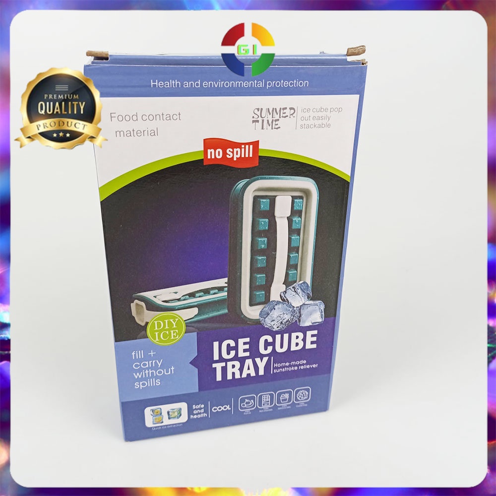 Cetakan Es Batu Ice Cube Maker Tray Storage Blue