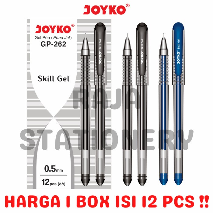 

JOYKO GEL PEN SKILL GEL 0.5 PENA PULPEN JOYKO JEL GP-262 [12PCS] - Hitam -RTUOLSP