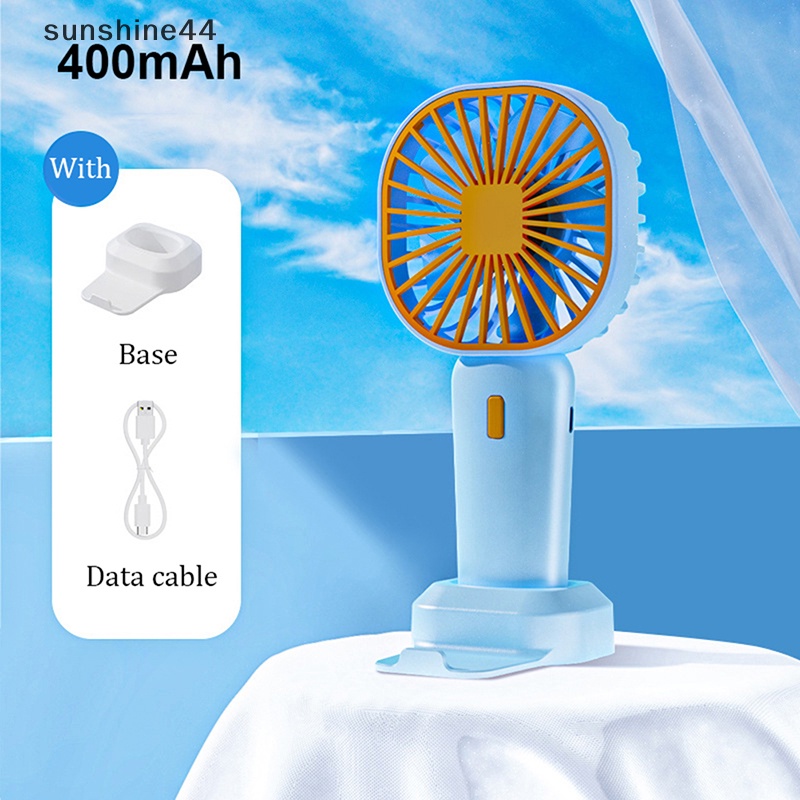 Sunshine 400/600Mah Kipas Angin Portabel Kipas Angin Listrik Genggam Mini Usb Rechargeable Kipas Saku Kecil Untuk Perjalanan Luar Ruangan Camping Air Cooler ID