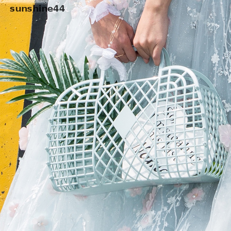 Sunshine Detachable Shower Basket Keranjang Plastik Kamar Mandi Keranjang Penyimpanan Cuci Berongga ID