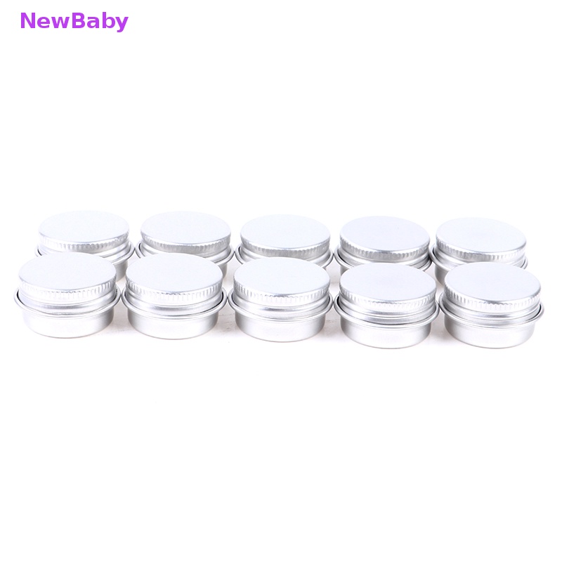 Newbaby 10Pcs 5ml Toples Aluminium Kosong Isi Ulang Botol Kosmetik Salep Cream Sample ID