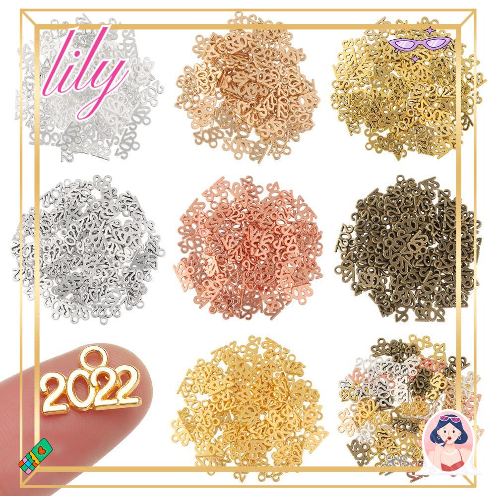 Lily 70pcs Nomor2022 Liontin Vintage Aksesoris DIY Charm