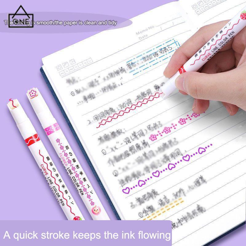 

COD❤️Spidol Garis Besar Bunga Spidol Kurva Rol Spidol Warna Tulisan Tangan Siswa-A.one