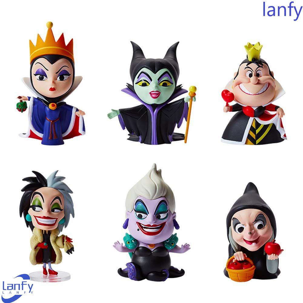 Lanfy Villains Series Action Figure Mainan Anak Patung PVC Penyihir Jelek Miniatur Evil Queen Model Mainan Maleficent Ursula Anime Figurine