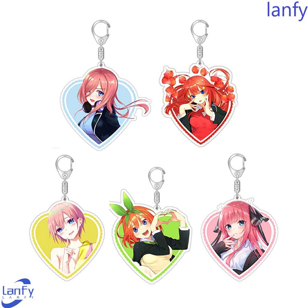 Lanfy Gantungan Kunci Motif Anime Nakano Miku Yotsuba Itsuki Gotoubun No Hanayome Bahan Akrilik