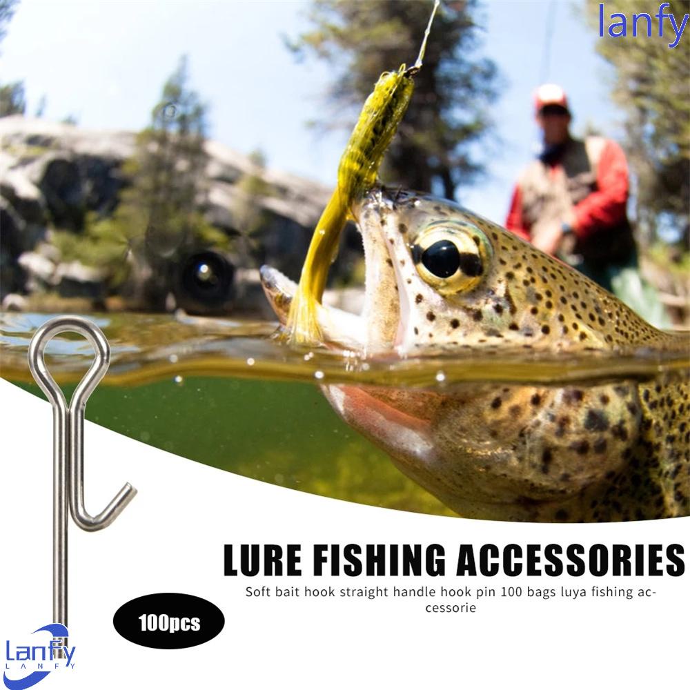 Lanfy Umpan Lembut Menyengat Stainless steel Konektor Jarum Outdoor Memancing Alat Pancing String Hook