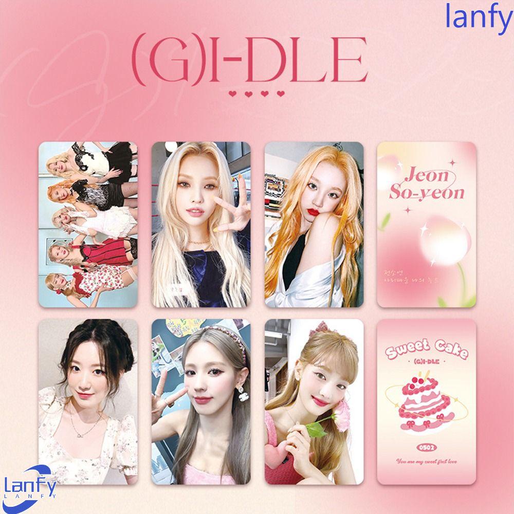 Lanfy (G) I-DLE Postcards Fans Fashion Asrama Idola Album Kamar Tidur HD Kartu Perempuan Grup Kartu