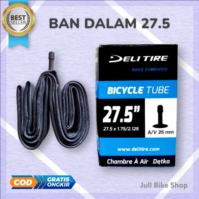 Ban dalam sepeda MTB 27.5 x 1.75 2.125 deli tire swallow 2.00 AV 35mm