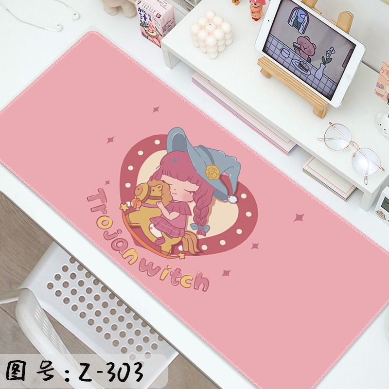 Original Little Demon Girl Besar Mouse Pad Kartun Komputer Laptop Meja Khusus Alas Meja Kantor Kreatif