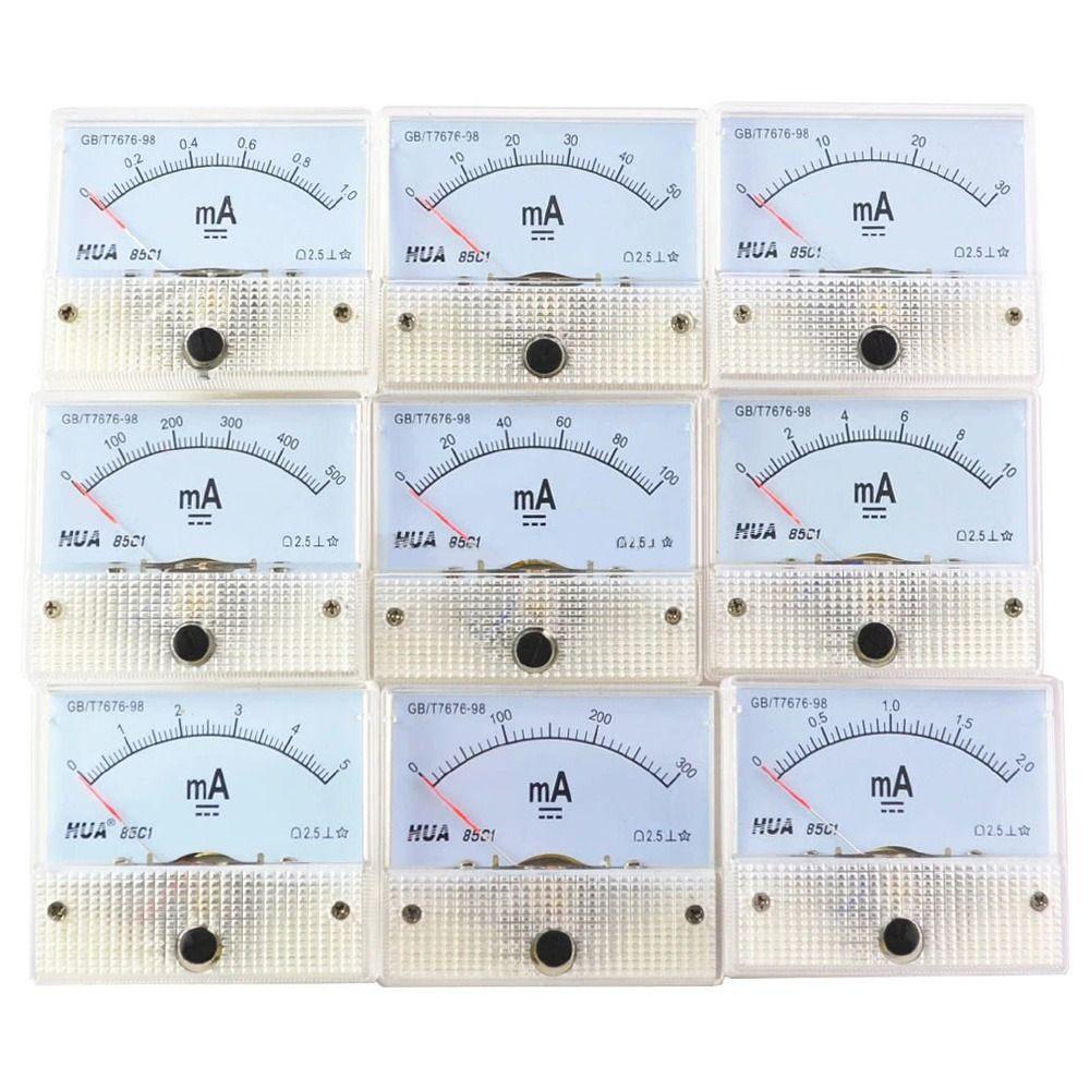 TOP Dc Amp Meter 85C1-mA 1mA 2mA 10mA 20mA 50mA 100mA Pointer Ammeter Panel