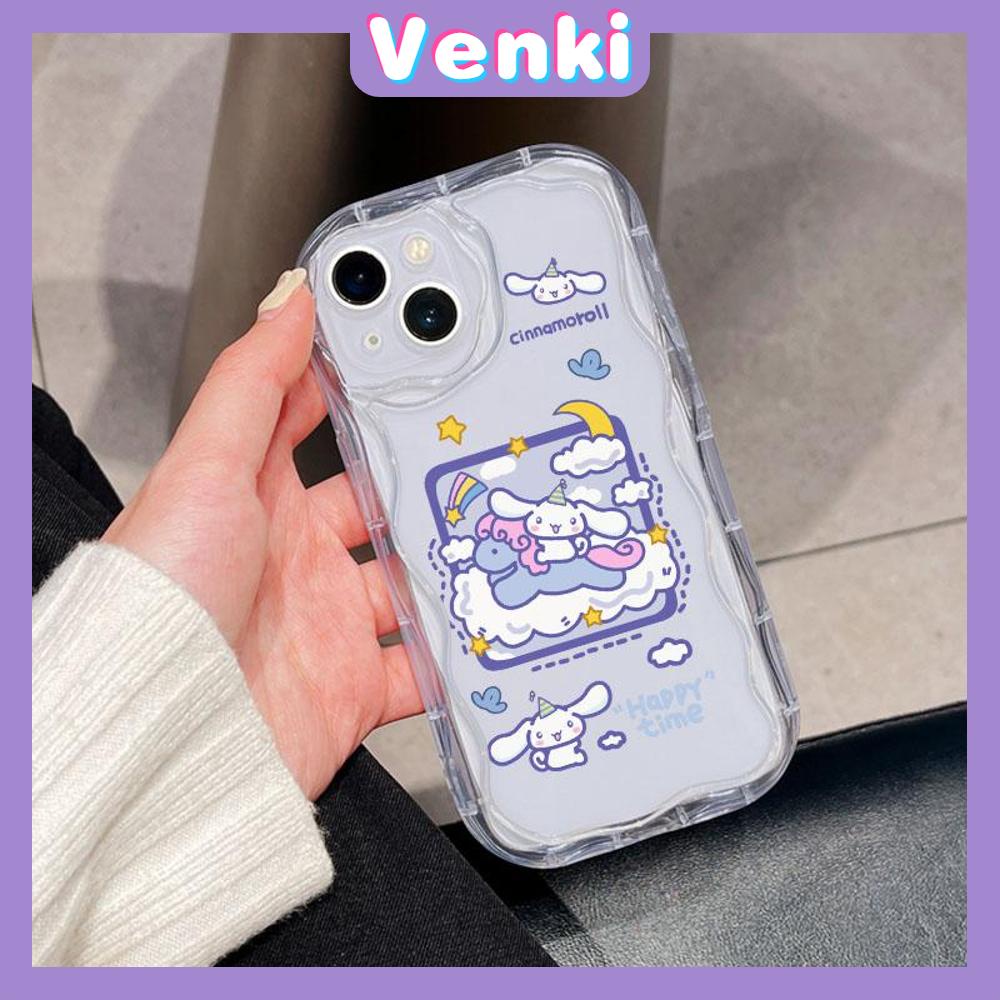 VENKI - For iPhone 11 iPhone Case 3D Curved Edge Wave Clear Case TPU Airbag Shockproof Camera Cover Cute Cartoon Compatible with iPhone 14 13 Pro max 12 Pro Max xr xs max 7 Plus 8