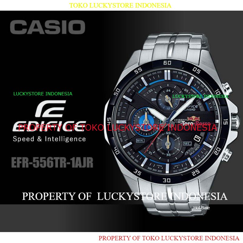 Jam Casio Edifice EFR 556TR - 1A2VUDF Stainless SIlver Torro Roso Exclusive dan Berkualitas