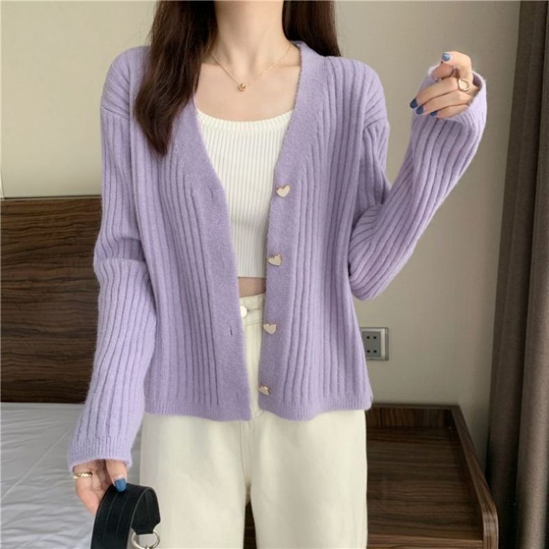 IMPORT WOMAN KNIT STRIPES CARDIGAN KARDIGAN RAJUT WANITA KOREAN STYLE IMPOR OUTER