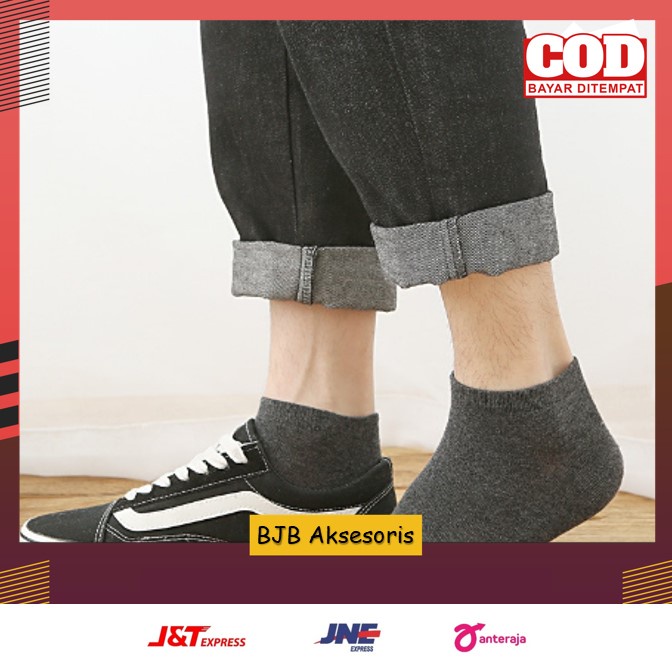 KAOS KAKI PRIA COWOK MOTIF POLOS MATA KAKI / KAOS KAKI PENDEK PRIA COWOK KEREN | BJB AKSESORIS