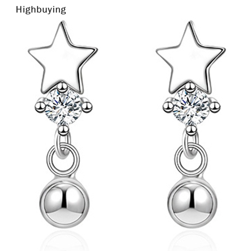 Hbid 2pcs Minimal Kristal Bintang Ear Studs Earring Wanita Korea Helix Studs Tragus Tulang Rawan Perhiasan Glory