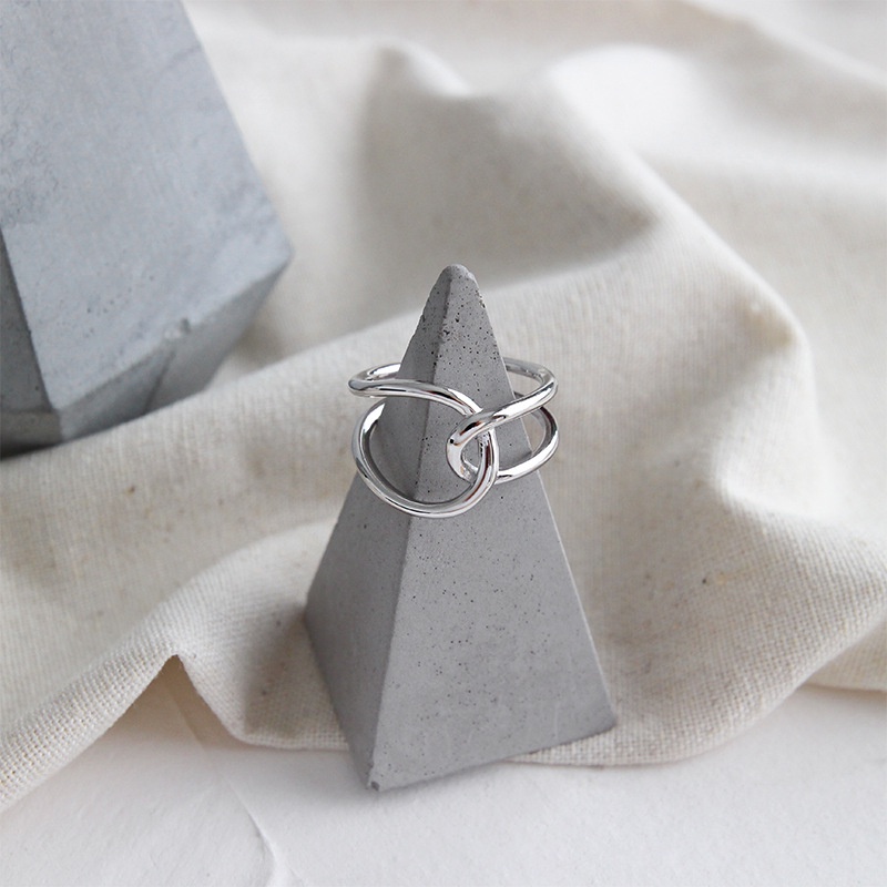 Cincin Wanita Korea Aesthetic Ring 1 Set 2pcs Gaya Elegant Retro Aksesoris Perhiasan Fashion Kekinian CNC17