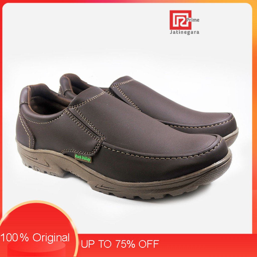 Rockvalley SANTIO | Sepatu Slip On Pria N93 085 - CokelatRAMAYANA JAKTIM