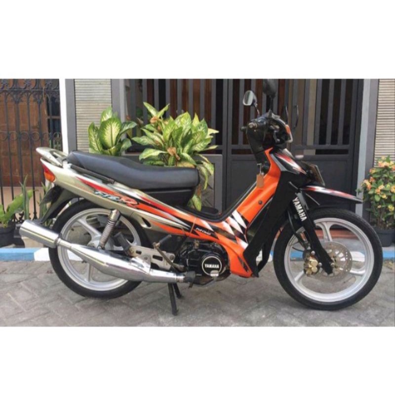 full set cover body bodi halus fullset motor Yamaha fiz r fizr milenium warna orange silver