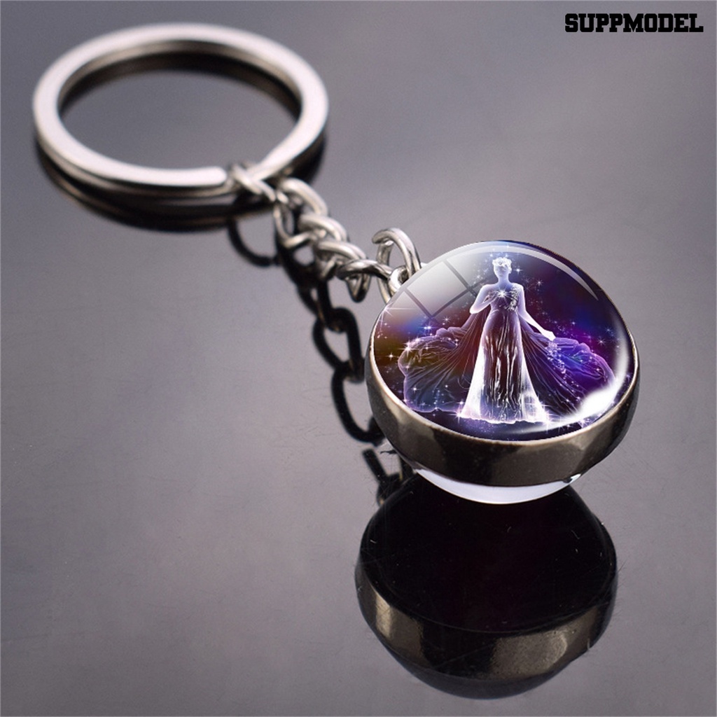 [SM Otomatis] Gantungan Kunci Serbaguna Paduan Portable12Pola Konstelasi Glow Luminous Keyring Keychain Untuk Penggunaan Sehari-Hari