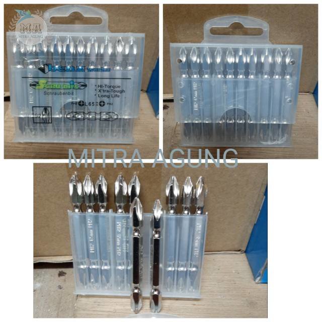 10pc MATA OBENG GYPSUM PH 2 x 65 mm / PLUS MAGNET ANGIN KEMBANG PLUS / SCREW DRIVER