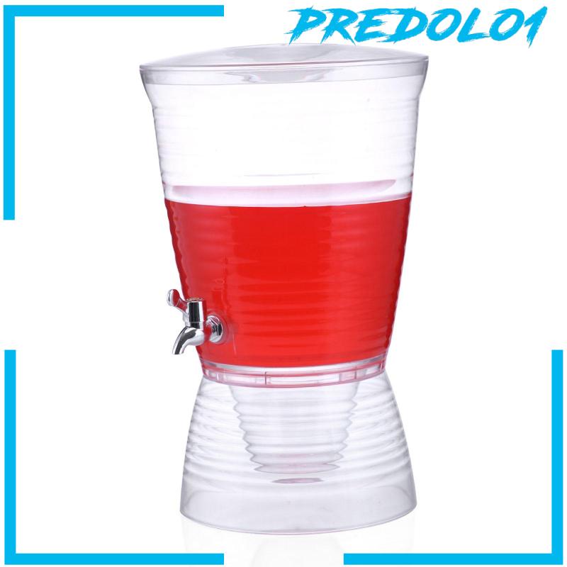 [Predolo1] Dispenser Minuman Dengan Kran Stainless Steel 10L with Cover Jug Kettle Bucket