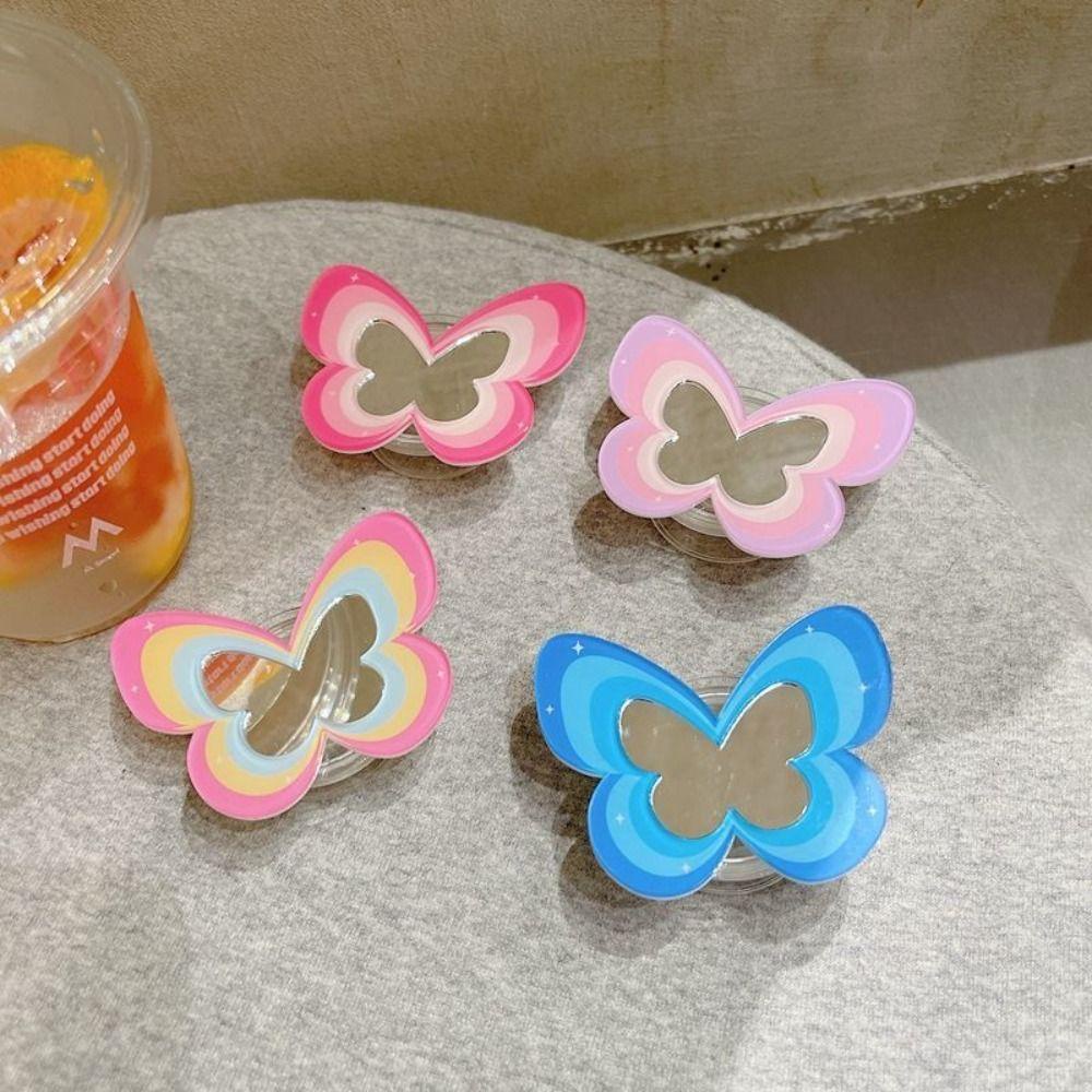 Agustinina Butterfly Phone Holder Universal Untuk Ponsel Anti Jatuh Dukungan Smartphone Phone Stand Grip tok Support Perekat Cermin Airbag Bracket