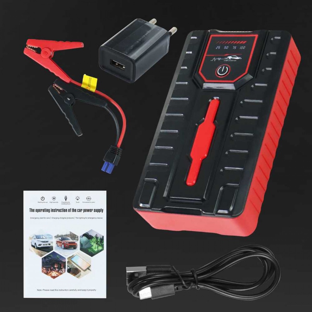 Jumper Aki Multifungsi Jump Starter Power Bank Senter USB 12V 6000mAh