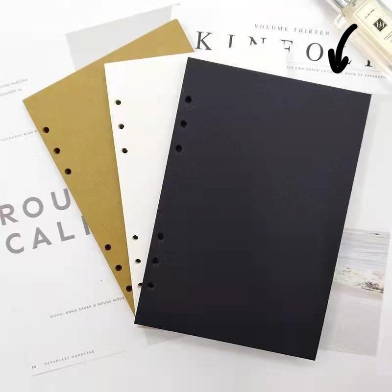 

Refill Binder hitam kraft 6 ring A4 B5 A5 A6 40 lembar - isi binder berkualitas［thehanscorner］ 2
