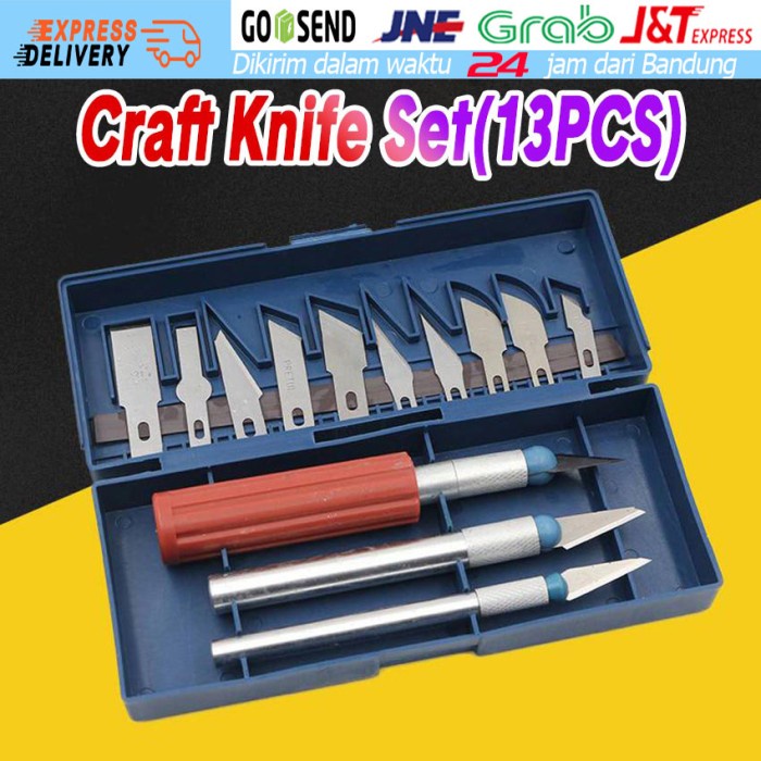 

13pcs Pisau Ukir Paket Pahat Kayu 3 Handle Cutting Kepala DIY Bonsai - 13pcs/set