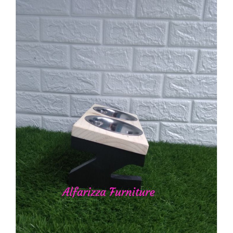 HidroAquatic - Tempat makan kucing kayu