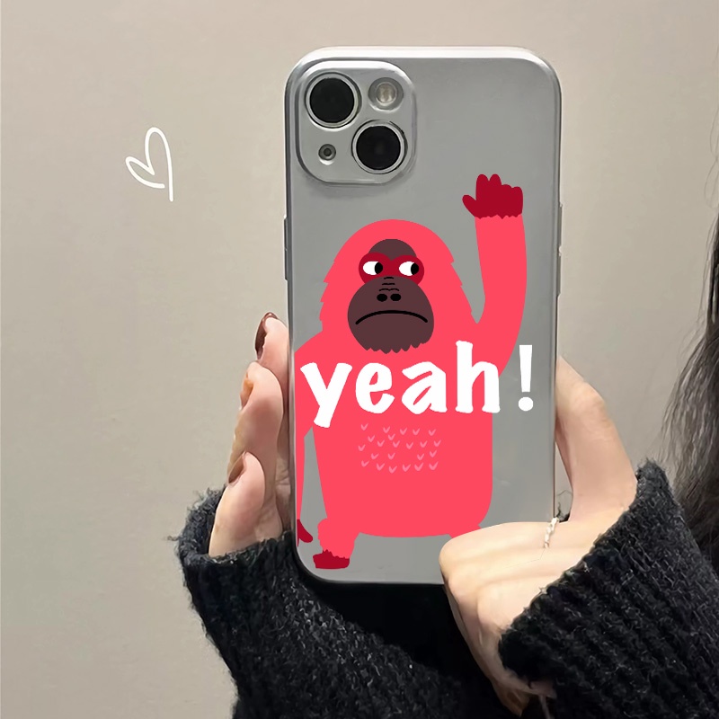 IPHONE King Kong Electroplate Case Kompatibel Untuk Iphone11 14 13 12 Pro XS Max XR X8 7 6S Plus Mini Lembut Casing Ponsel TPU Silikon Shockproof Cover