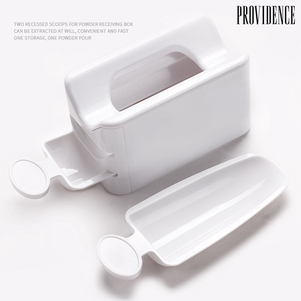 Providence Tempat Bedak Kuku Dengan Corong Double Layer Detachable Mudah Dibersihkan Mengurangi Limbah Kuku Seni Glitter Bubuk Payet Daur Ulang Kotak Wadah Perlengkapan Salon Kuku