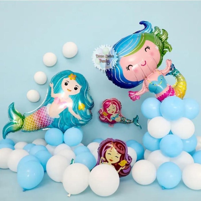 Balon Foil Mermaid Full Body / Balon Putri Duyung Rainbow Besar