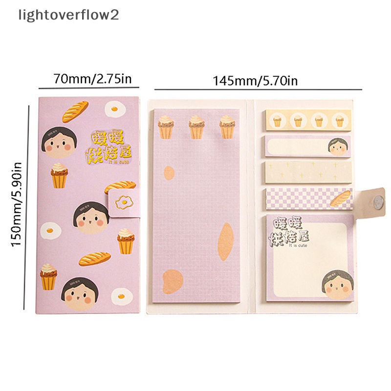 [lightoverflow2] 120lembar Kartun Gadis Notes Ins Gaya Indeks Stiker DIY Jurnal Dekorasi Perlengkapan Kantor Sekolah Stationary [ID]