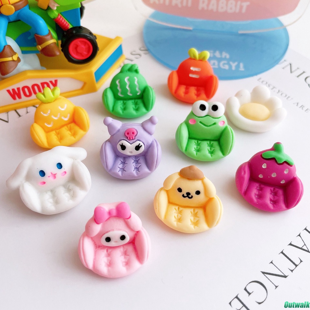 Aksesori Dekorasi Stiker Rambut Resin Swakarya Buah Tiga Dimensi Sofa Kecil Kuromi My Melody Hello Kitty Klip Rambut Aksesori Tali