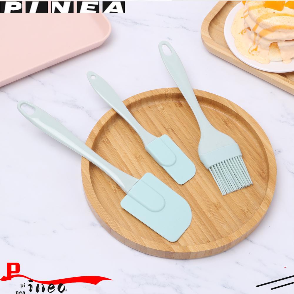 Nanas 3 Pcs/Set Silikon Kuas Minyak Perlengkapan Kue Rumah Hijau Pink Dapur Kue Kitchenware Set