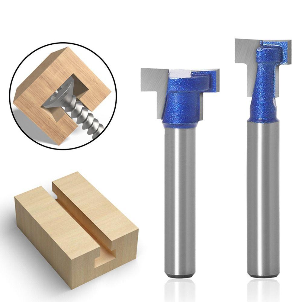 Populer Milling Cutter Kualitas Tinggi Mata Bor Lubang 6mm 1/4inch Shank Router Bit