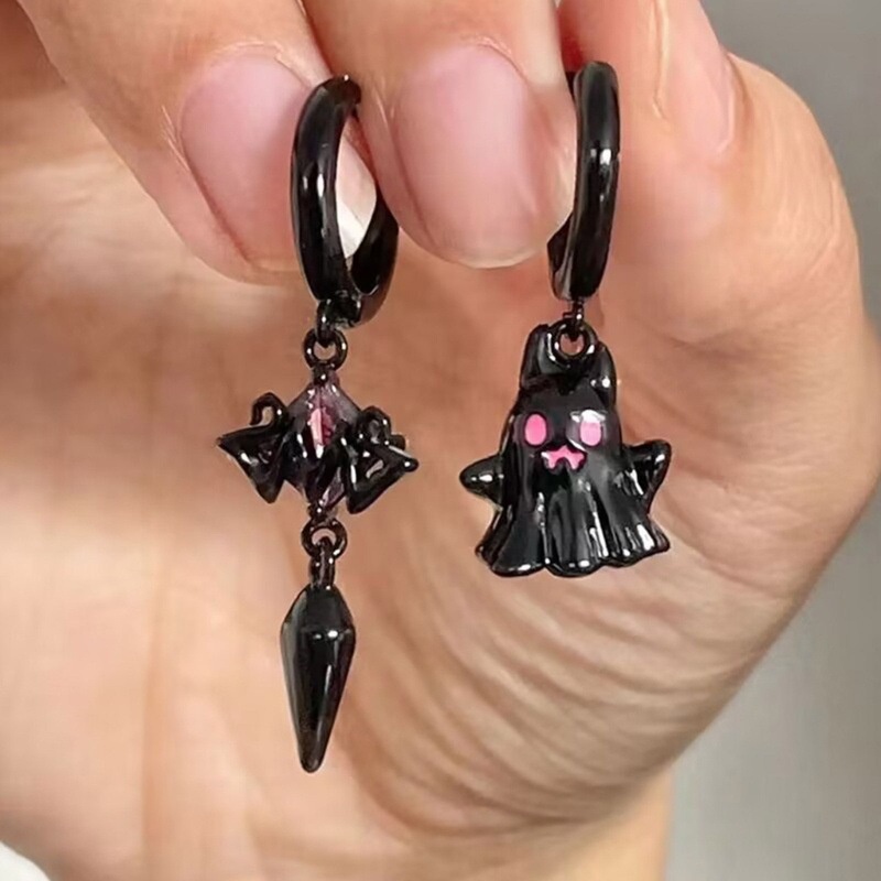 Anting Kait Geometris Hantu Bahan Alloy Korea Untuk Anak Perempuan