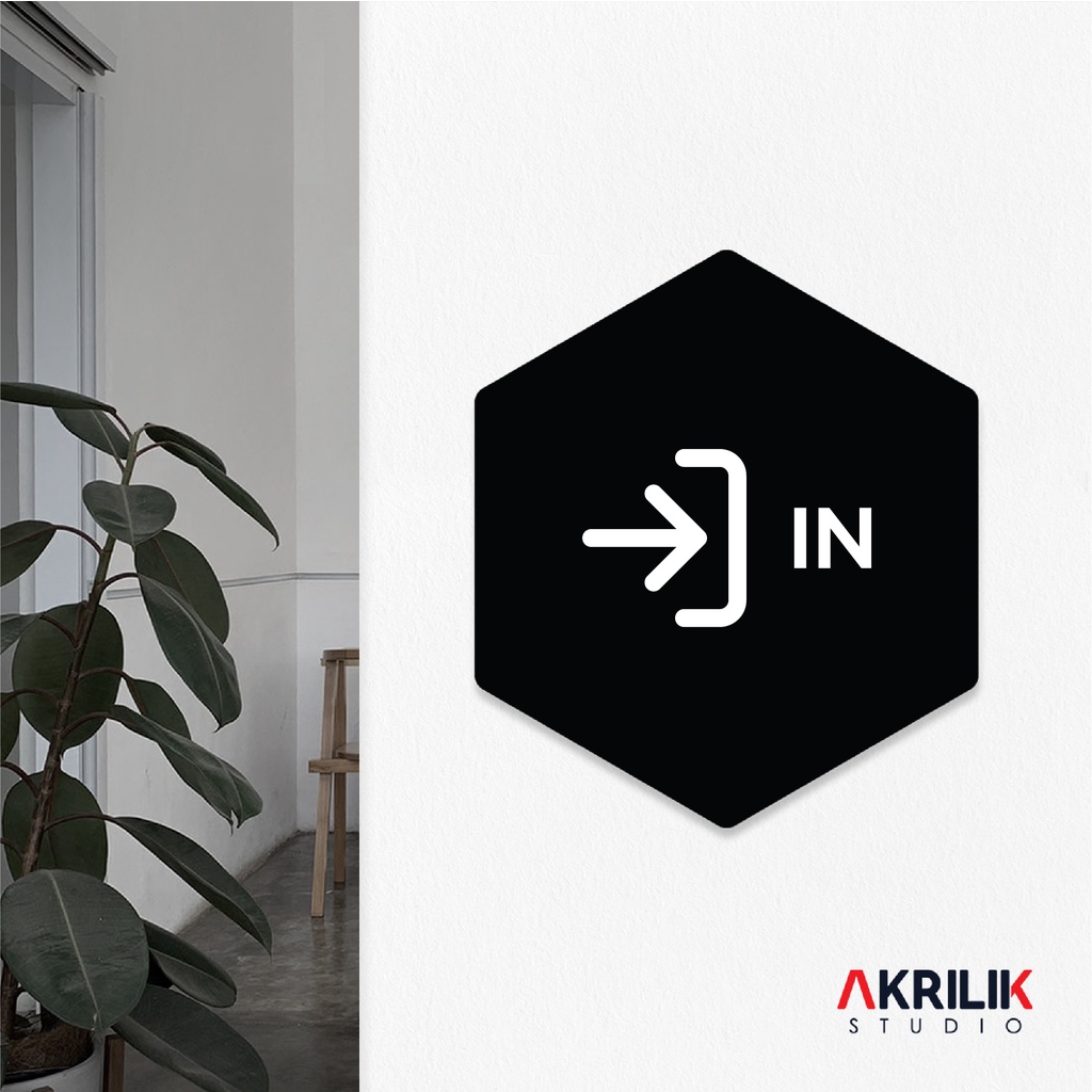 

Sign Board Akrilik In / Masuk Papan Acrylic Signage Tempel Dinding Tulisan Label Nama Ruangan Tanda Petunjuk Himbauan Rambu Aklirik UV Print