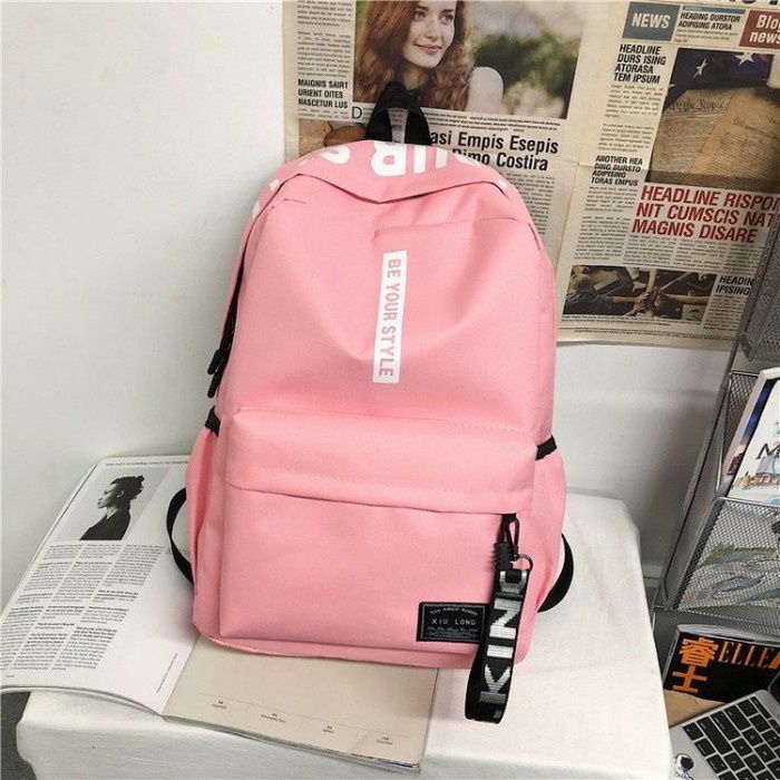 Tas Ransel Tas Fashion Pria Wanita Tas Sekolah Import Backpack BX22  Tas Sekolah Bahan Kanvas+Nylon