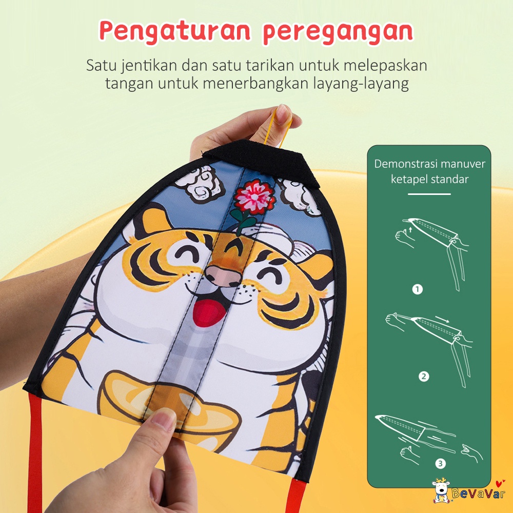 BEVAVAR Mainan layang layang Catapult Kite /Handheld Fun Holiday Gift /Flying Toy Laki-laki Perempuan mainan ketapel