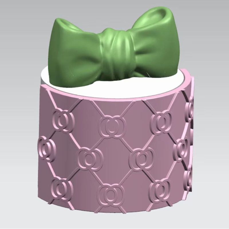 Siy Kotak Penyimpanan Cetakan Resin Dengan Tutup Bentuk Ikatan Simpul Tutup Silicone Tempat Penyimpanan Epoxy Resin Molds Candy Container Mold DI