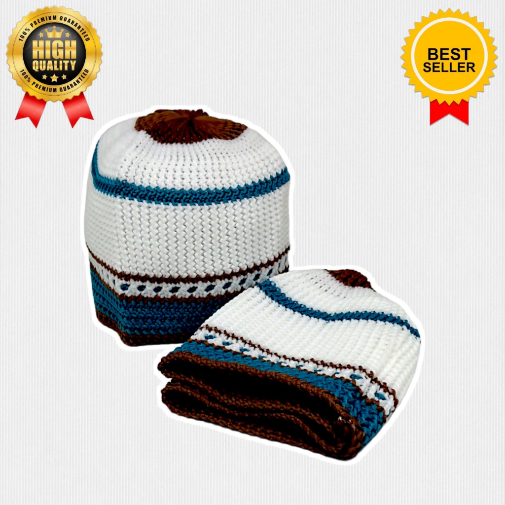 Peci Rajut / Kopiah Rajut Madinah / Peci Rajut Anak Laki Laki / Kopyah Rajut Dewasa / Peci Rajut Tur